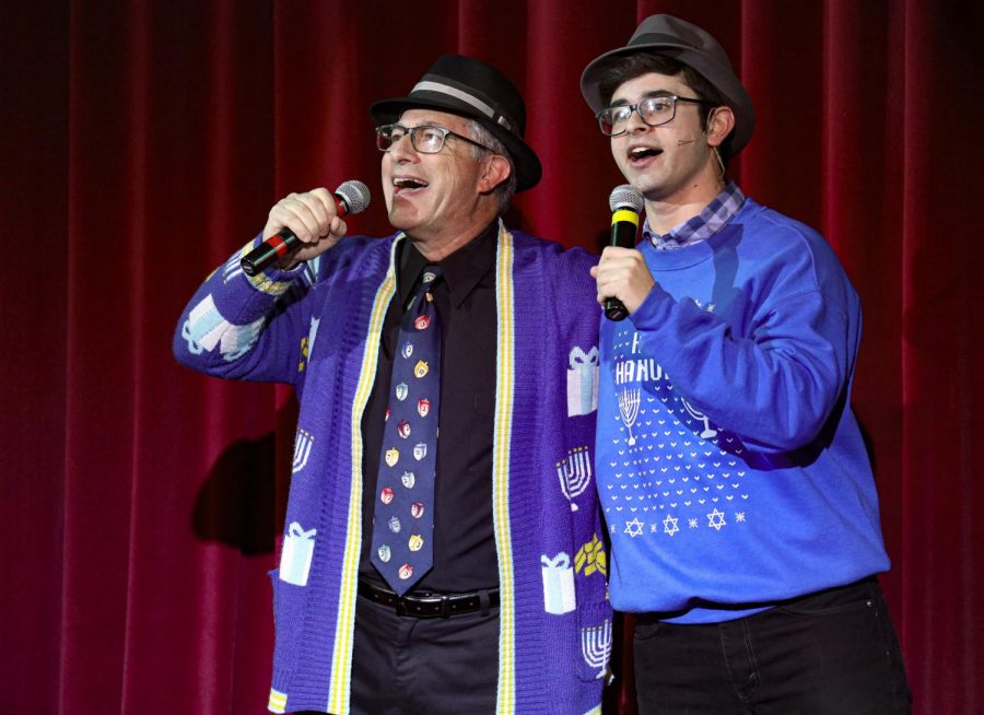 Kenny Ellis, left, and Aaron Ellis perform Swingin Dreidel during the 2nd annual Holiday Spectacular presented by the Moorpark College Performing Arts on Dec. 7. Photo credit: Ryan Bough