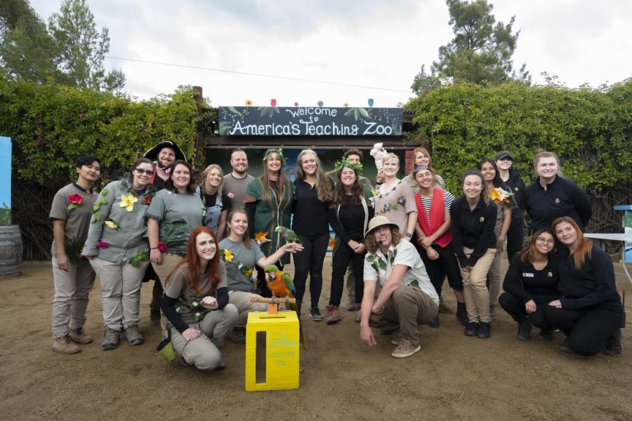 Staff A of EATMs Spring Spectacular pose together for a photo after the show on Sunday, March 15, at Americas Teaching Zoo in Moorpark, Calif. Photo credit: Natalie Saraf