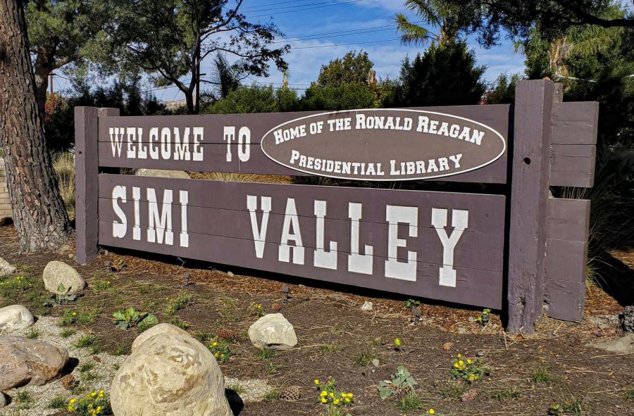 A “Welcome to Simi Valley” sign sits off of Madera Rd. in Simi Valley, CA. on Tuesday, Nov. 17, 2020. Photo credit: David Chavez