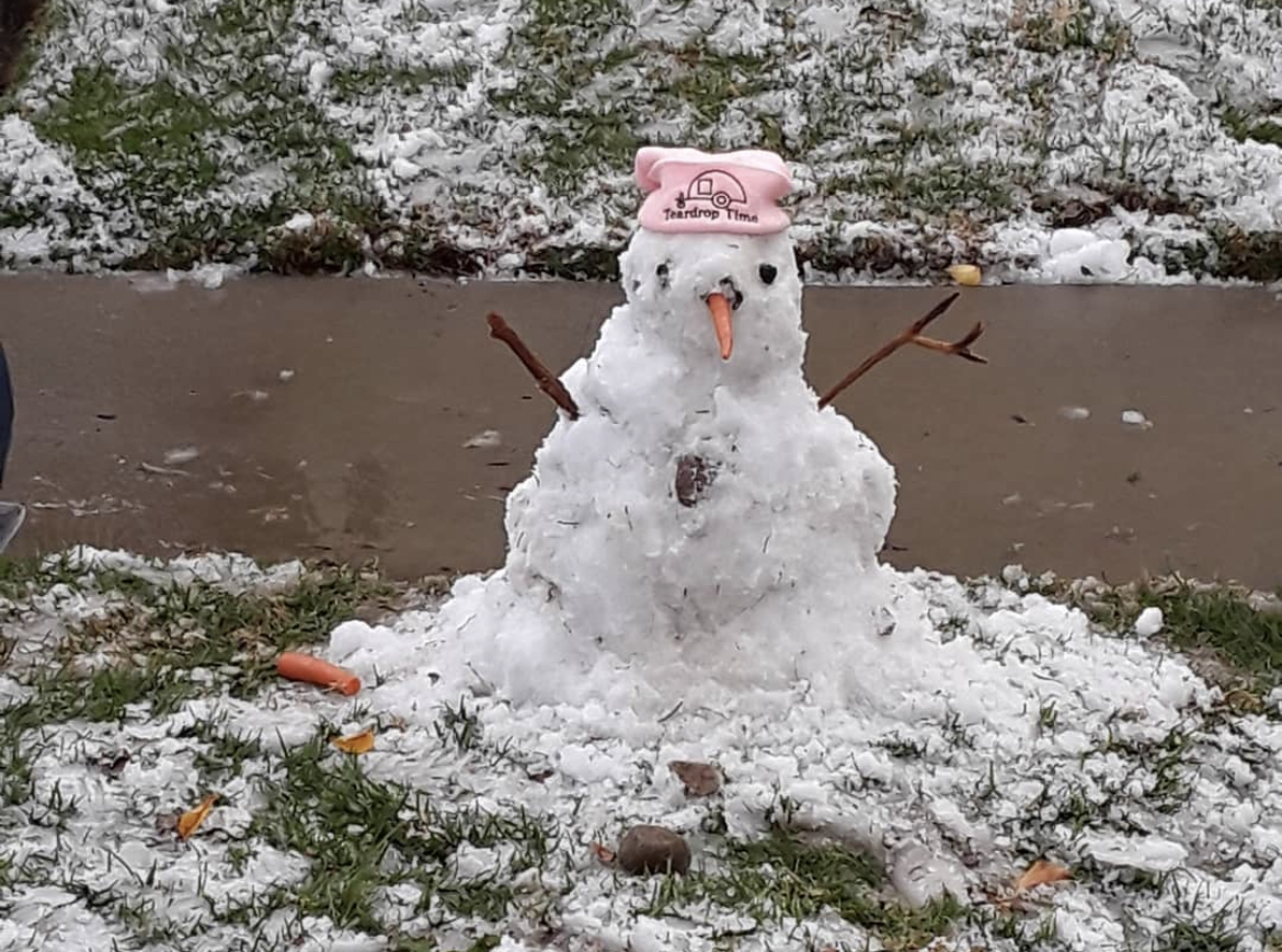 A cute mini snowman made by Randy White, a Simi Valley resident. Photo Credits: Randy White