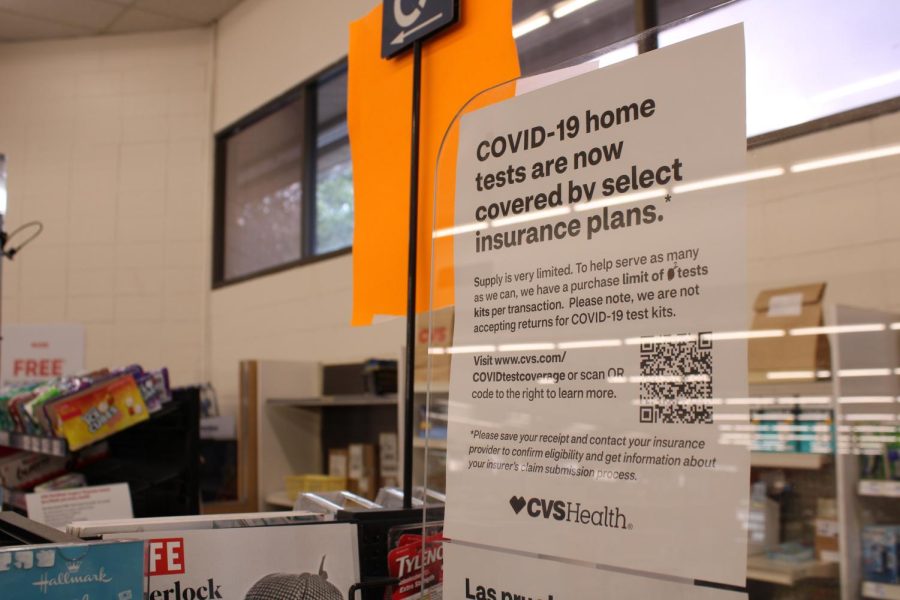 The CVS Pharmacy on 2825 Cochran St. in Simi Valley, California updates customers on their new COVID-19 test policies. Photo credit: David Chavez