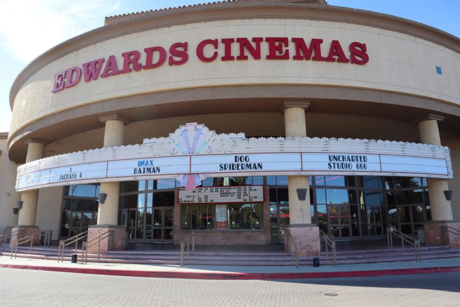 The Regal Edwards Cinemas Palace in Camarillo, CA sits uncrowded early Tuesday morning of March 22, 2022. Batman is one of the several films being showcased at this location. Photo credit: Shahbano Raza