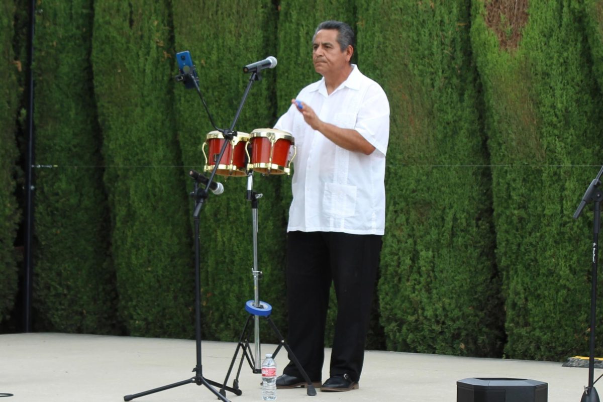 Moorpark College Custodian Fransisco Navarro performs at the Latinx Heritage Month Kick-off Event at Moorpark College on Sep. 20, 2023. Photo credit: Brianna Perez
