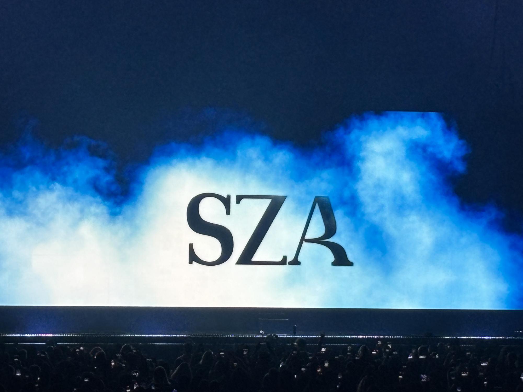 The opening shots of the Oct. 23, 2023, show at Crypto.com Arena just moments before SZA takes the stage.