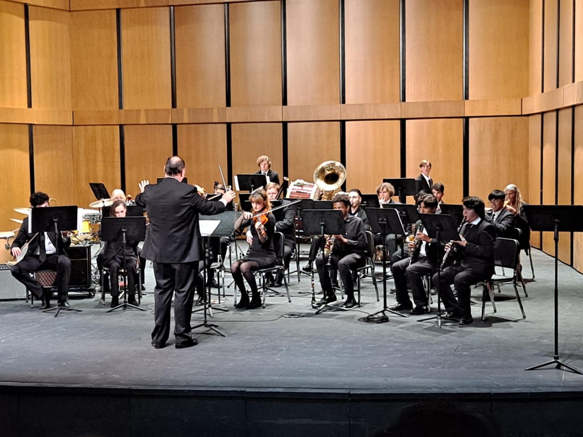 The Moorpark College Orchestra performing in A Dynamic Evening of Music in the Performing Arts Center on Oct. 23, 2023. Photo credit: Brianna Perez