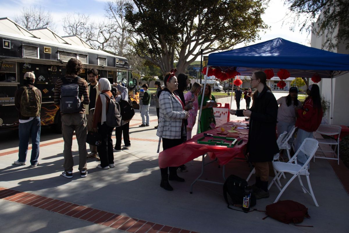 Students congregate at the AAPI Clubs Lunar New Year event at Moorpark College on Feb. 13, 2024 in Moorpark, CA. Photo Credit: Matthew Camacho Photo credit: Matthew Camacho