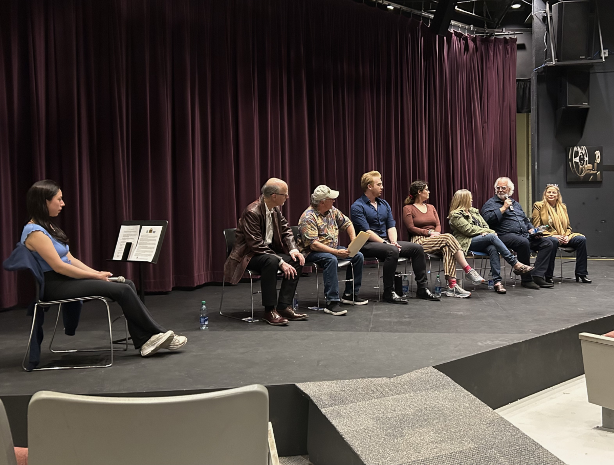 Entertainment industry professionals answer students questions and give advice on how to break into the industry at Moorpark College on March 12, 2024. Photo credit: Julianna Thevenot