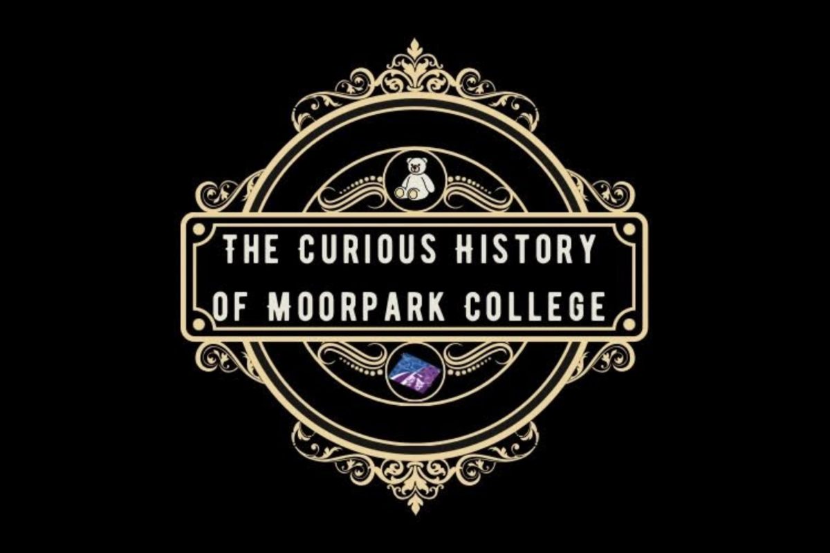 The cover image for the latest Theatre Arts podcast, The Curious History of Moorpark College, on Spotify. Photo courtesy of the Moorpark College Theatre Arts department.