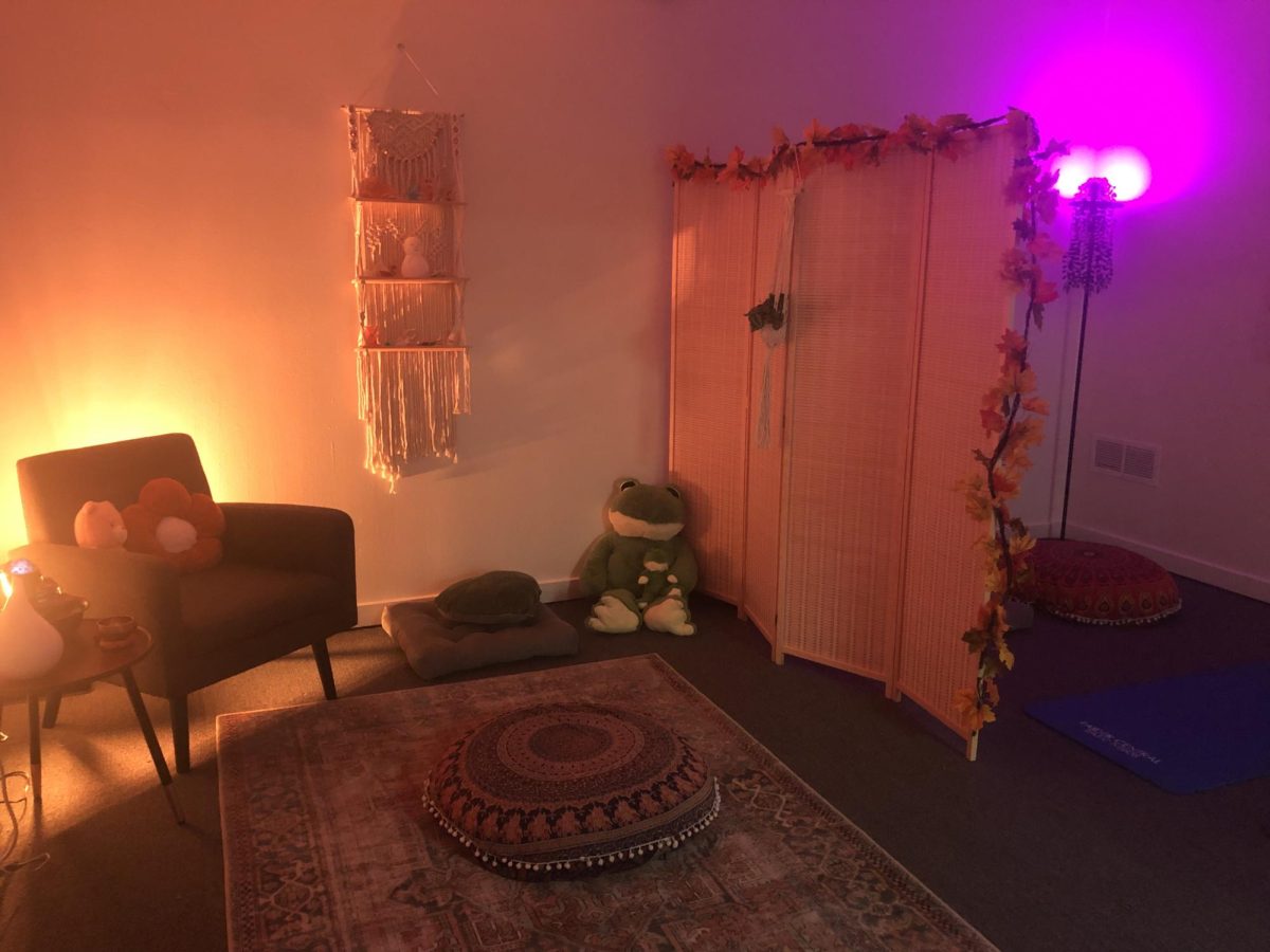 Numerous plushies and pillows are present to help students de–stress at the Moorpark College Zen Den on Tuesday, Sept. 24, 2024 in Moorpark, Calif. Photo credit: Shane Douglas