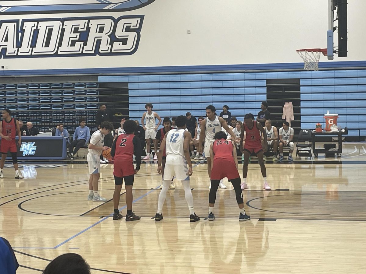 #2 Jordan Torres lines up to shoot free throws in the second half of the Moorpark Invitational basketball game on Thursday, Oct. 31, 2024 in Moorpark, Calif. Photo credit: Camron Allen