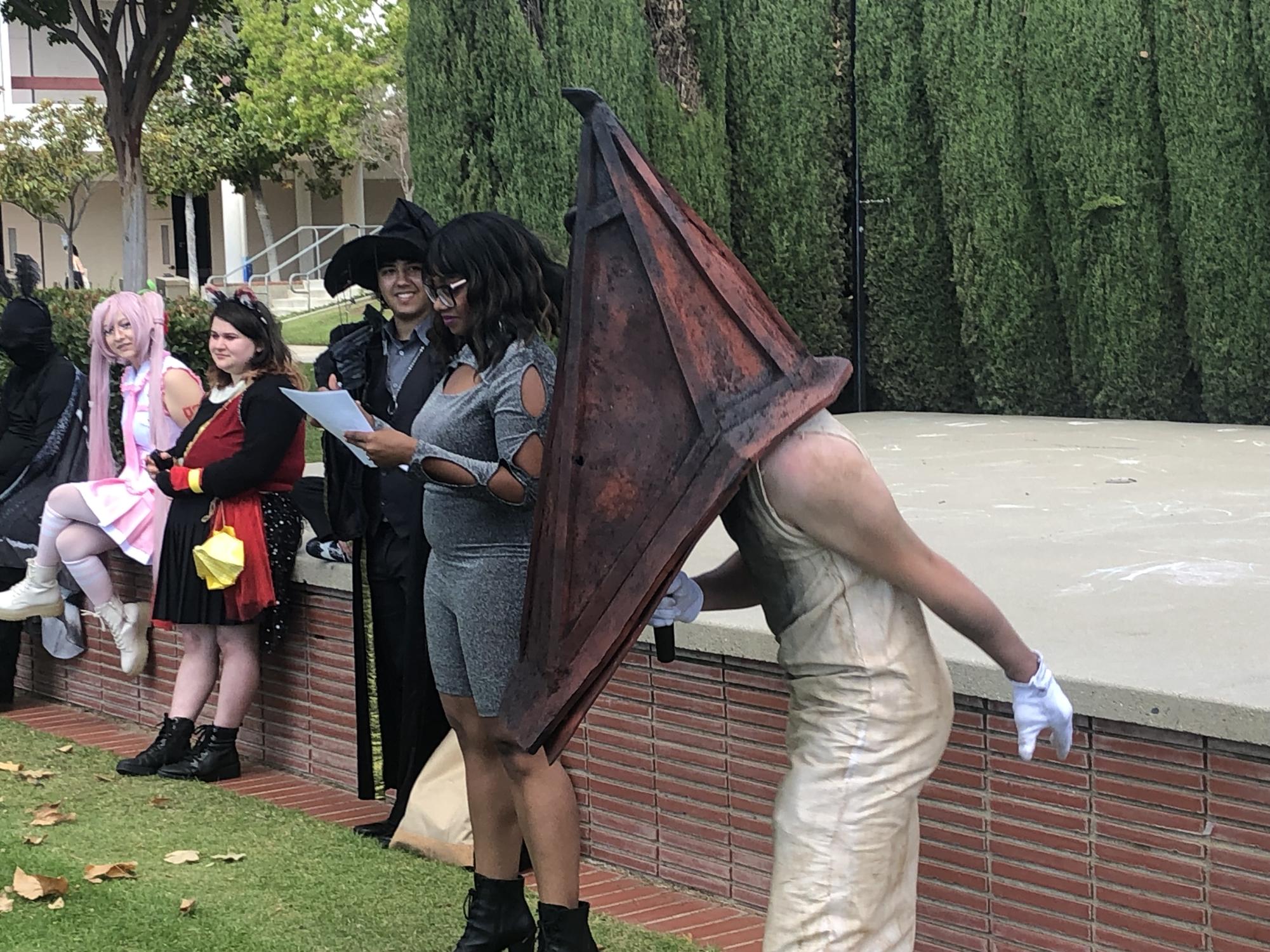 Game design major Avery Streb, who’s costume represented lead antagonist “Pyramid Head” from video game Silent Hill, spent around 20 days creating his costume. He was deemed the winner of the horror category at Moorpark College on Oct. 29, 2024 in Moorpark, Calif.