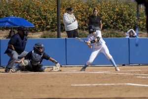 An archive photo from the 2022 Moorpark College women’s softball team. Photo credit: Heidi Martin