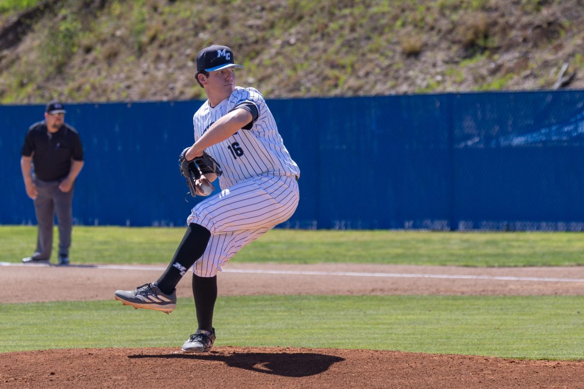 Sophomore pitcher Paul Mellado starting on the mound for the Moorpark Raiders vs Santa Barbara City College Vaqueros baseball game on April  11, 2024, in Moorpark, Calif. Photo credit Heidi Martin